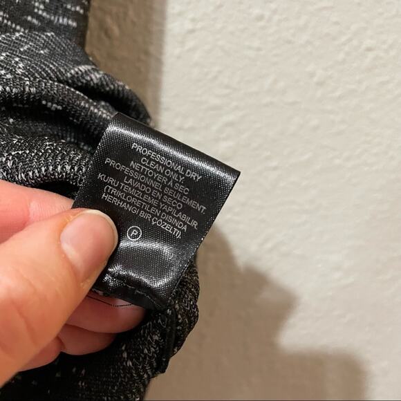 Tibi Grey & Black Short Sleeve Dark Academia Sheath Dress Womens 0 Mini Classy - Picture 6 of 10